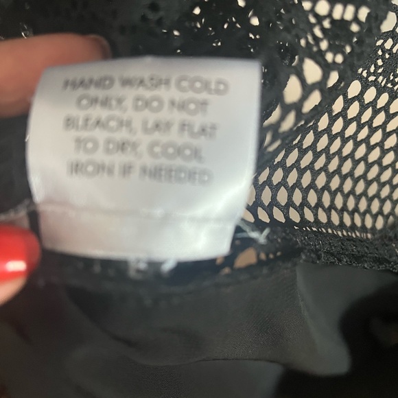 Guess. Black mesh swim coverup. Shrug. Used. Crochet. - Picture 6 of 8